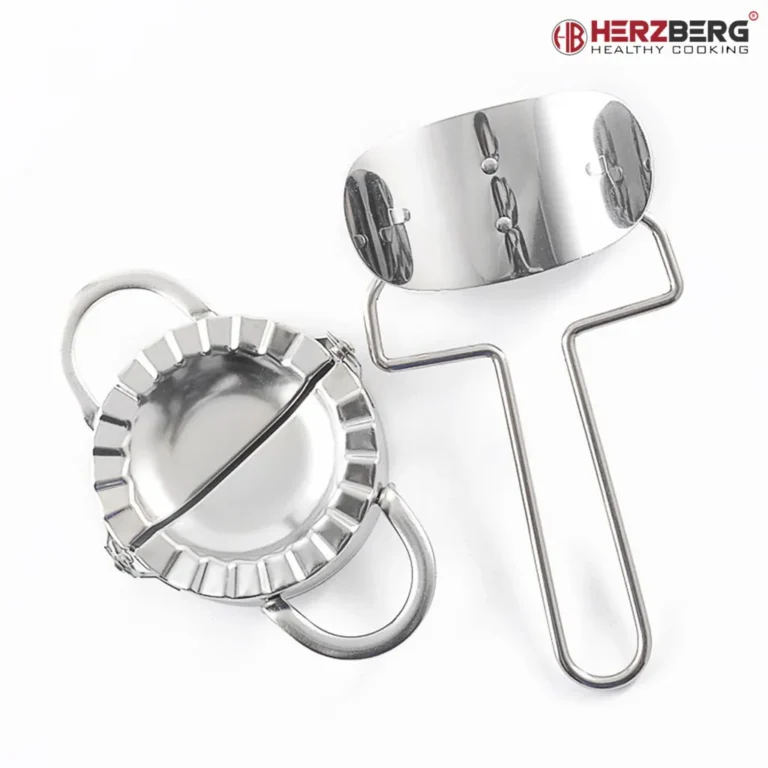 Herzberg 7 db-os rozsdamentes acél derelyekészítő készlet, ezüst szín