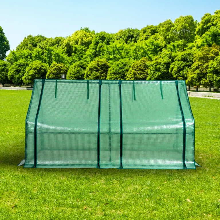Herzberg Alagút üvegház acél vázzal, 160 x 80 x 80 cm, zöld