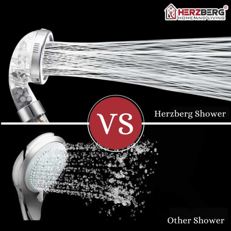 Herzberg zuhanyfej bioaktív ásványi golyókkal, 23.5cm x 90cm x 80cm, ezüst szín