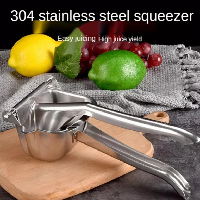 Herzberg rozsdamentes acél citrusprés ergonomikus fogantyújával, ezüst szín