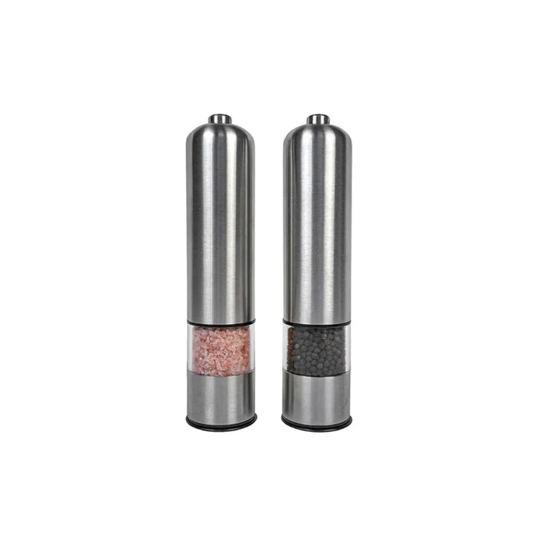 Herzberg rozsdamentes acél fűszermalom LED fényjelzővel, 22.3x5.3 cm, ezüst szín