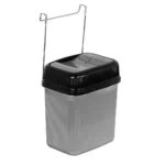 Herzberg szekrényajtóra akasztható szemetes, szürke/fekete, 5.5 l