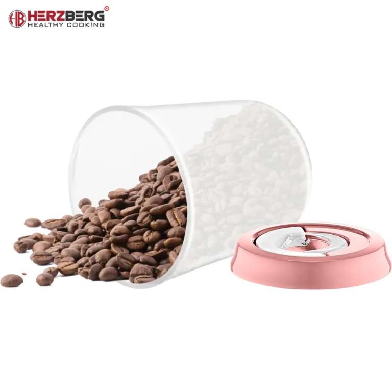 Herzberg Vákuumos tároló edény készlet, rózsaszín, 1250/700/400 ml