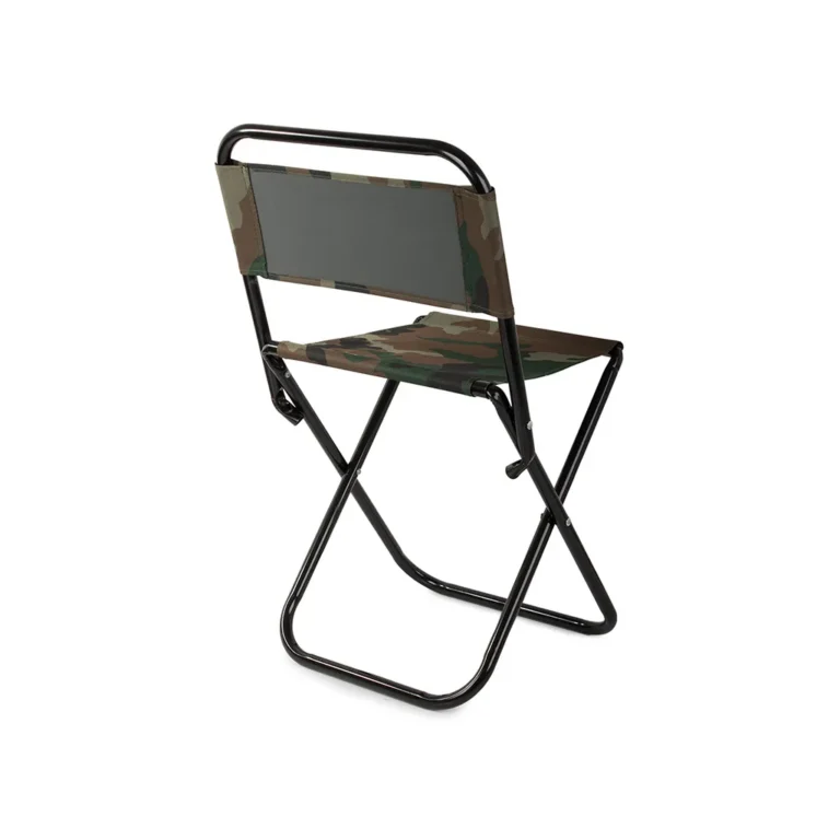 Összecsukható horgász- kemping- túra szék háttámlával, 56x39 cm, moro
