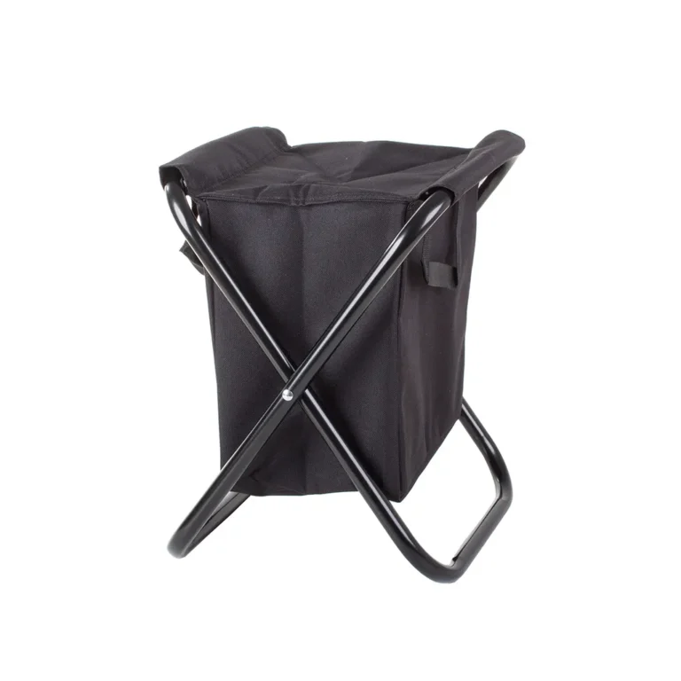 Összecsukható horgász- kemping- túra szék hűtőtáskával, 34x28 cm, fekete