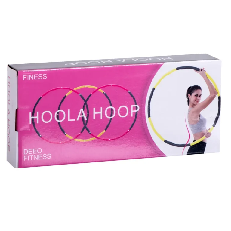 Hula Hop karcsúsító masszírozóval rózsaszín-szürke 85cm 0.8kg