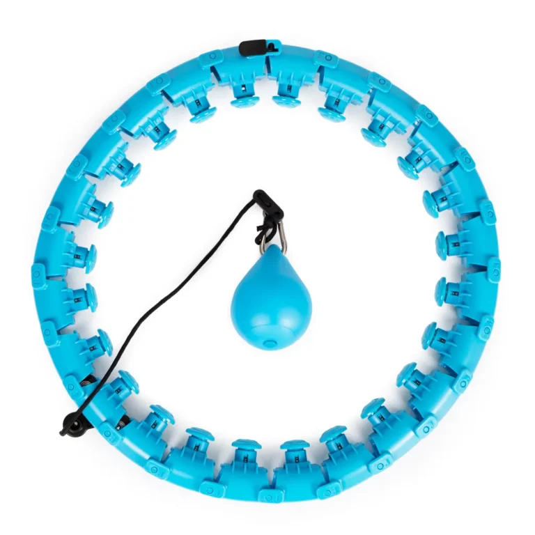 Hulahopp karika fitnesz gyakorlatokhoz extra súllyal, 47 cm, kék
