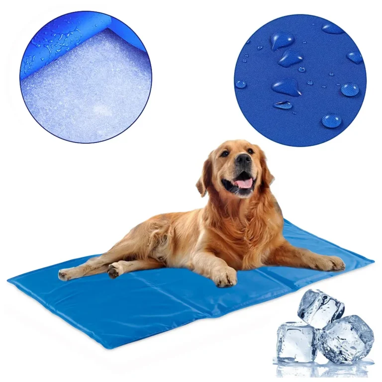 Kutya- macska gél hűtőszőnyeg 90cm, kék