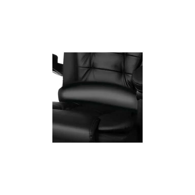Igazgatói forgó szék, műbőr, állítható magasság és összecsukható, fekete