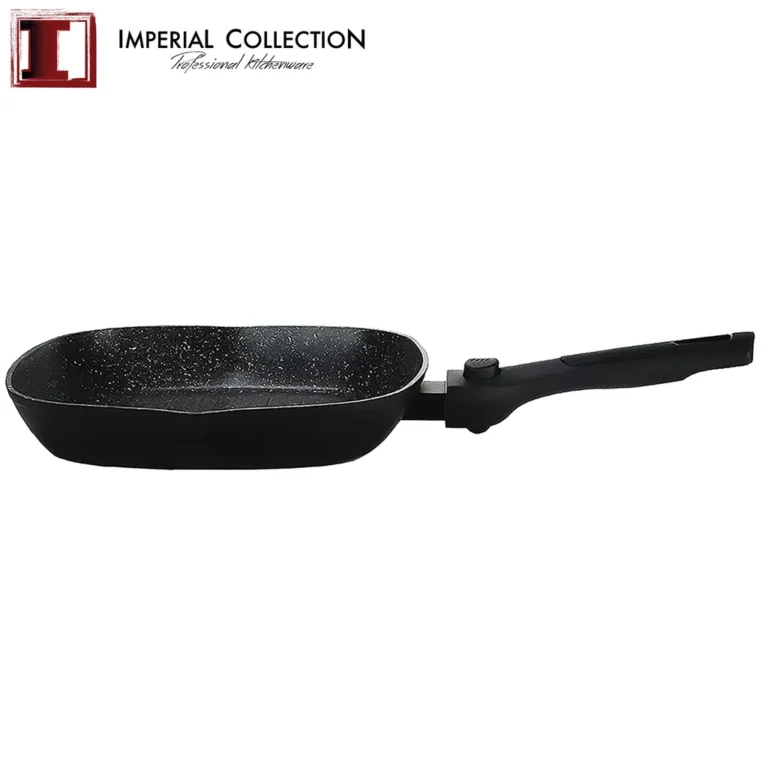 Imperial Collection 28 cm-es márvány bevonatú grill serpenyő leszerelhető nyéllel, fekete