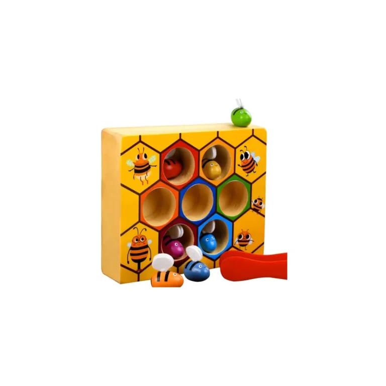 Méhkaptár fajáték, színes, 16,5x13,5x4 cm