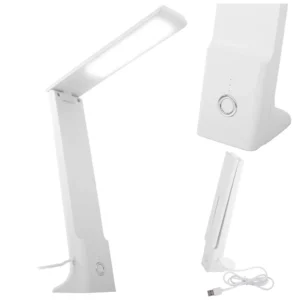 25 LED-es asztali lámpa, éjszakai fény állítható fényerővel, 3 W, 28 cm, fehér/rózsaszín színben