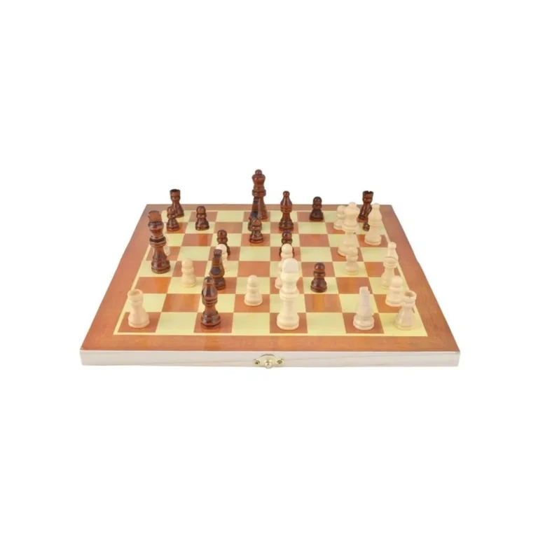 Iso Trade fa sakk készlet, 32 db, 28x28 cm