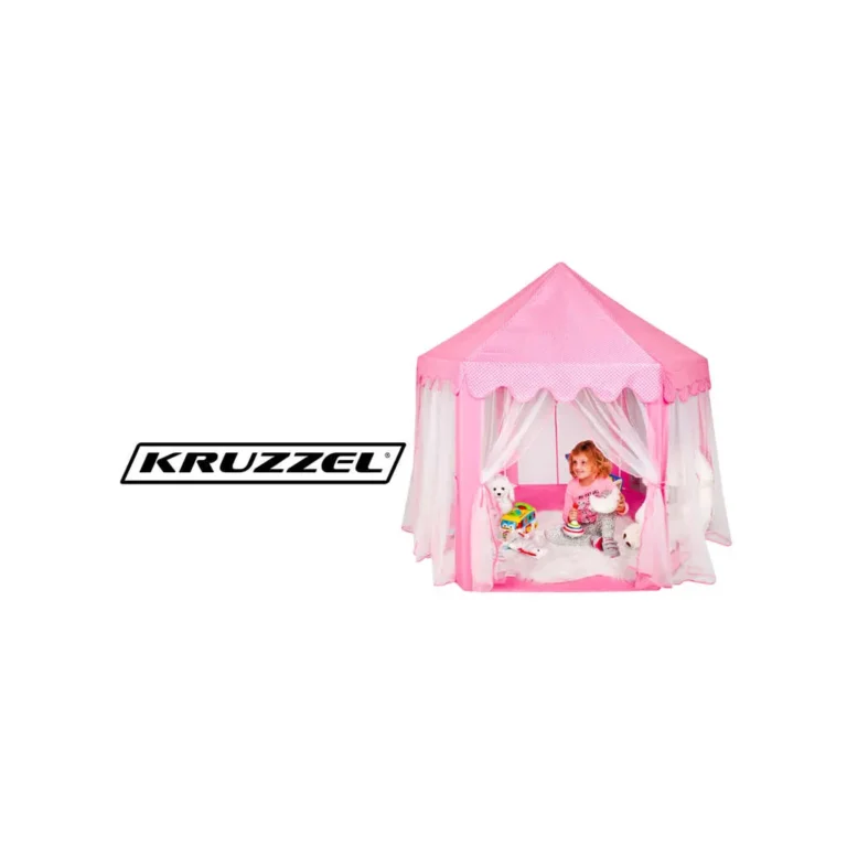 Iso Trade Gyermek játszósátor, mesebeli kastély, 89 cm, rózsaszín