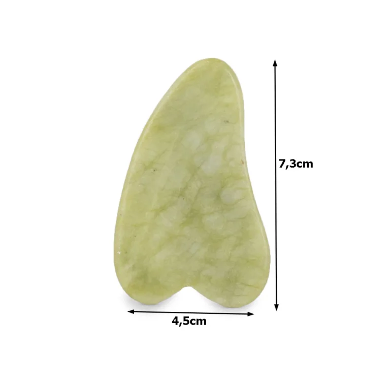 Jade arc- nyak- testmasszázs kő, 4.5cm x 7.3cm, zöld