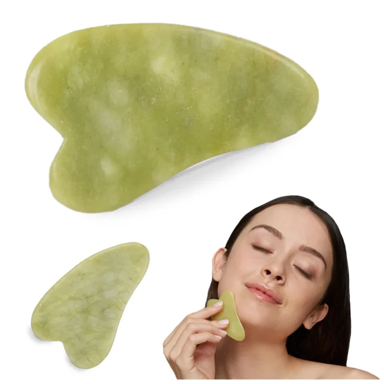 Jade arc- nyak- testmasszázs kő, 4.5cm x 7.3cm, zöld