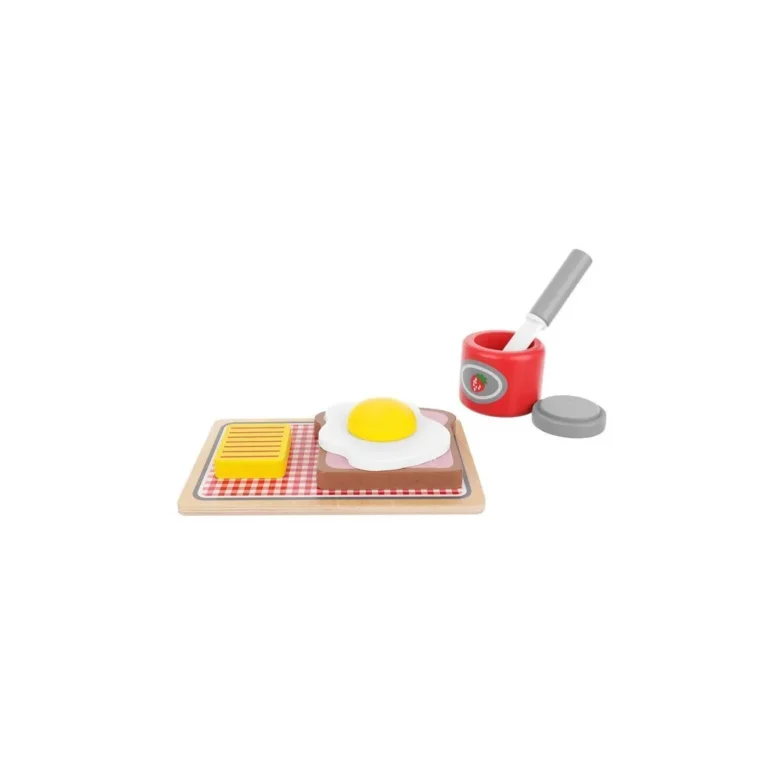 Fa kenyérpirító játék készlet kiegészítőkkel, 15,5x9x11 cm