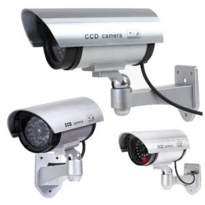 Álkamera villogó piros LED-del állítható fali tartóval, 25 mm lencse átmérő, fehér