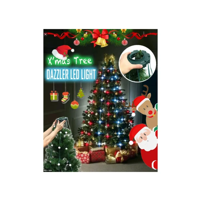 Karácsonyfa fényfüzér függöny 64 LED RGB, programozható, 8 különböző szín, 230 V