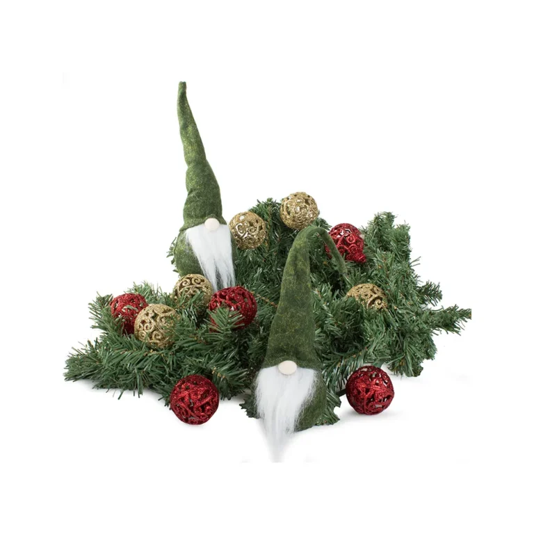 Karácsonyi manó, 30 cm, zöld