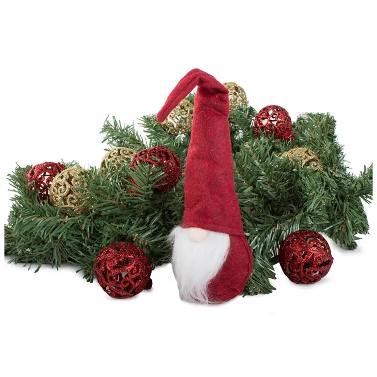 Karácsonyi manó, 30 cm, piros