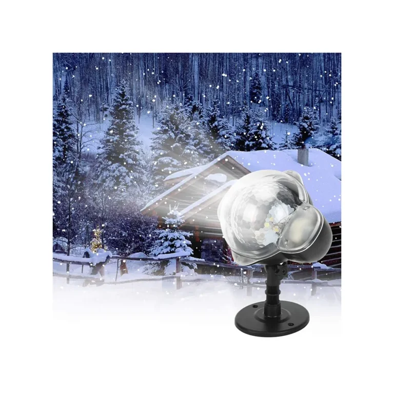 Karácsonyi kültéri LED projektor, USB, 16,4cm x 14cm, fekete