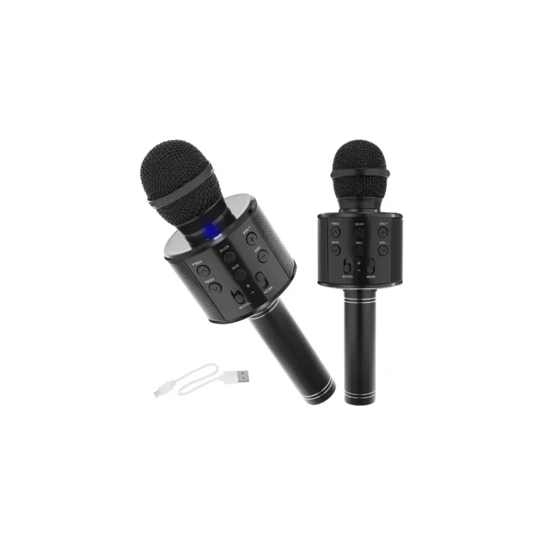Karaoke Mikrofon Hangszóróval - Fekete