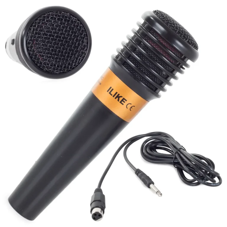 Professzionális karaoke mikrofon, vezetékes, fekete