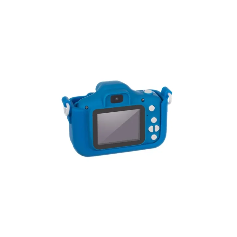 Kék Full HD Gyermekkamera + 32GB Kártya + Cica Overlay + Beépített Játékok + Selfie Kamera