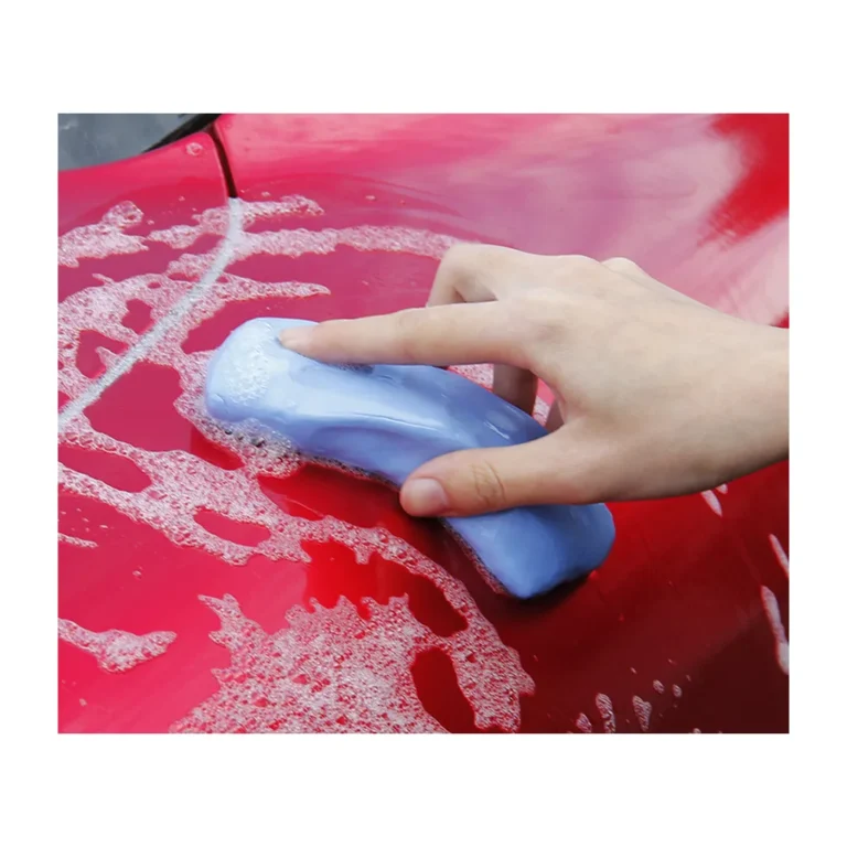 Autó karosszéria tisztító és fényező agyag, 8,5cm x 6cm x 1,5cm, kék