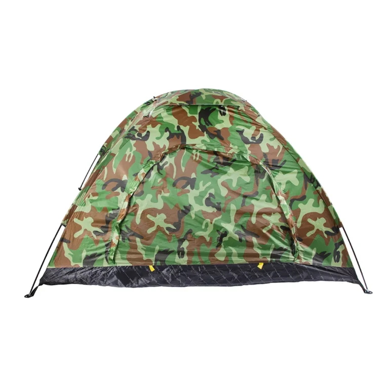 2 személyes sátor, 110x140x190 cm, zöld álcamintás