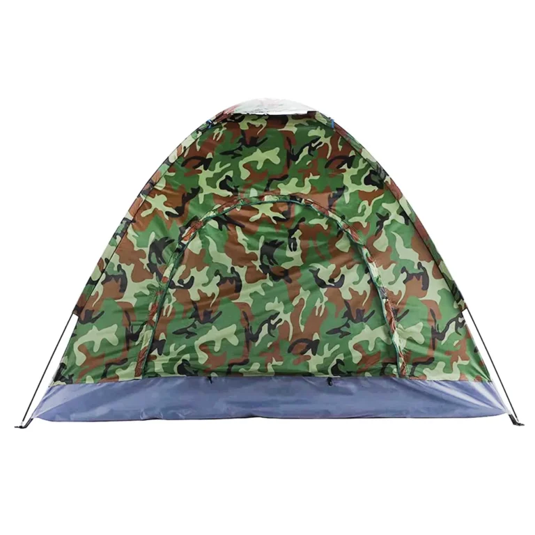 2 személyes sátor, 135x200x200 cm, zöld álcamintás