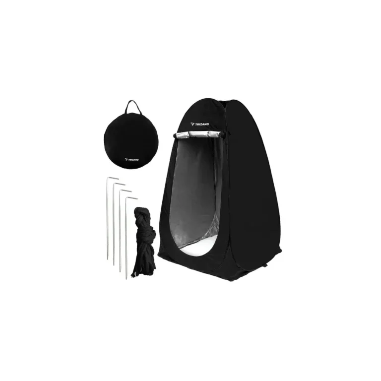 Pop Up Kemping zuhanysátor/öltöző önnyíló szerkezettel, tároló táskával, 190x110x110 cm, fekete
