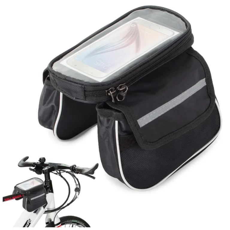 Kerékpár csomagtartó táska kerékpárkerethez telefon esetében