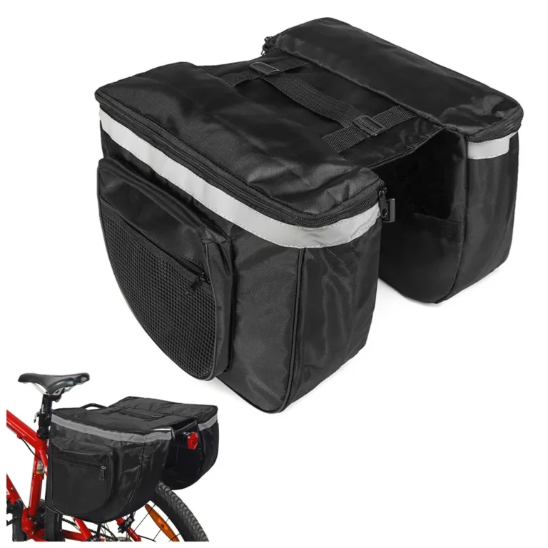 Kerékpáros táska csomagtartóra, fekeete, 37x32x26 cm