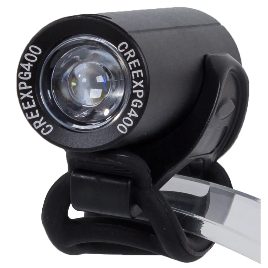 Elülső kerékpárlámpa led CREE XPG 400 LED usb, fekete