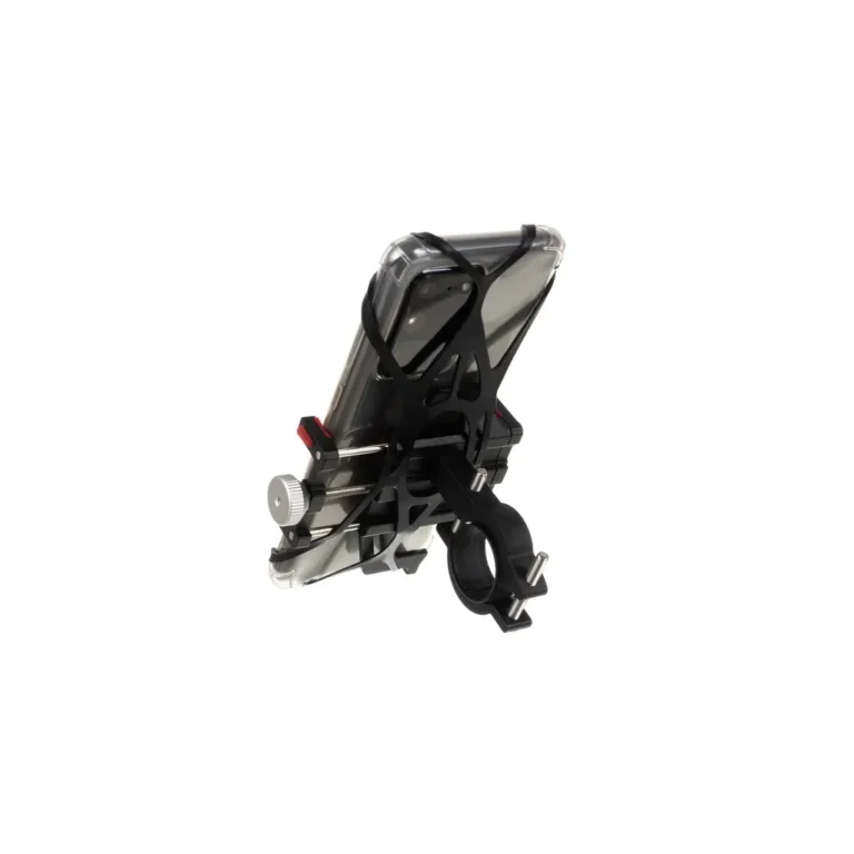 Párnázott, univerzális aluminium telefontartó kerékpárra, 5,4-10 / 10/9 cm, fekete