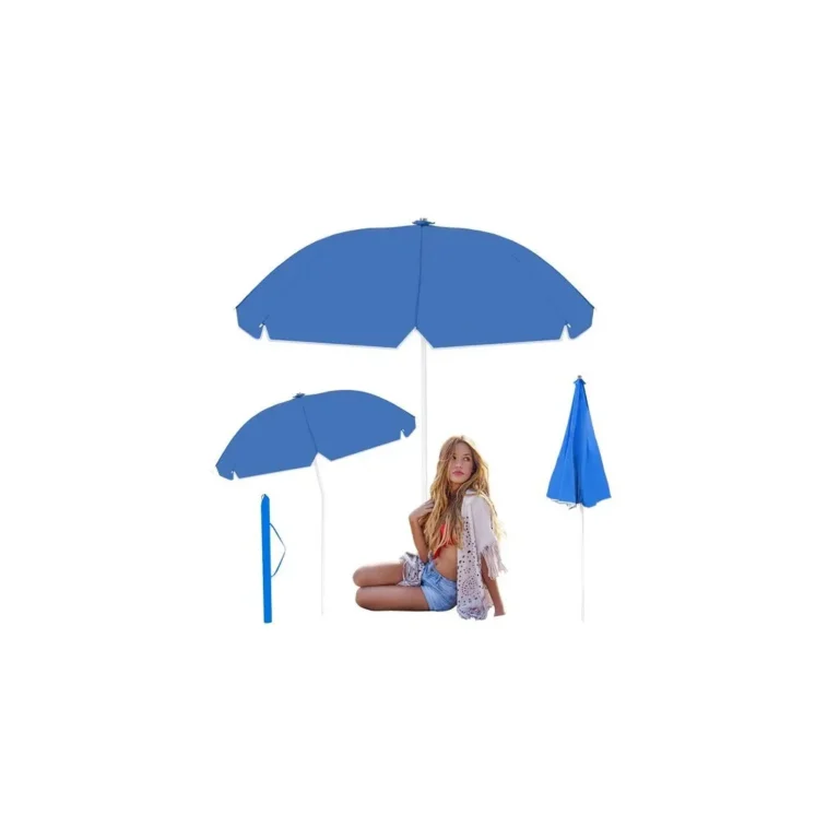 Kerti napernyő, árnyékoló, 160 cm, dönthető, UV-védelemmel, kék