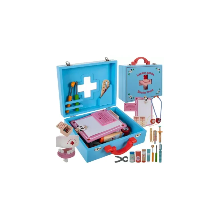 Fa orvosi készlet táskában, színes, 25x20x8.5 cm
