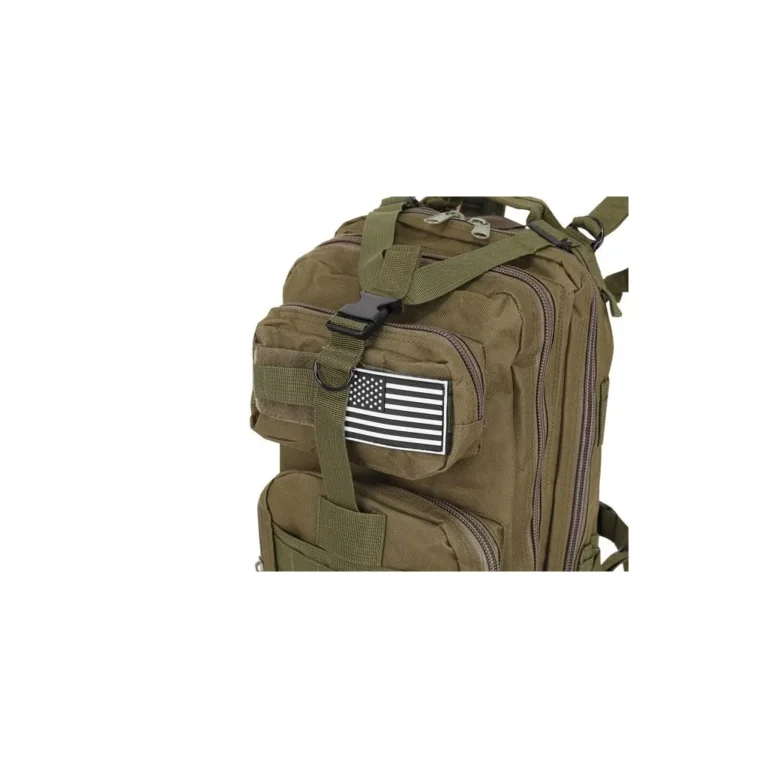 Katonai hátizsák, 30 l, víz- és kopásálló, zöld, 45x29x20 cm
