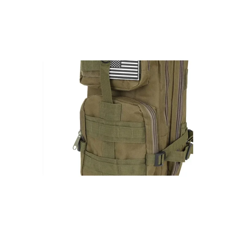 Katonai hátizsák, 30 l, víz- és kopásálló, zöld, 45x29x20 cm