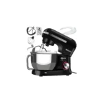 Konyhai robotgép fém tállal, 3 keverőfejjel, AJÁNDÉK cukrász tűvel, 1700 W, 39 × 25 × 32 cm, fekete