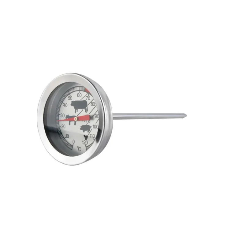 Digitális konyhai hőmérő, 120 Celsius fok, 54.x13 cm, ezüst