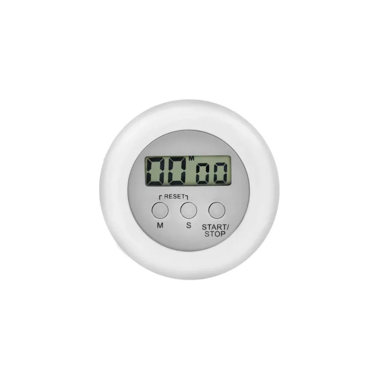 Konyhai időzítő óra LCD kijelzővel, mágneses, 6,5 cm, fehér