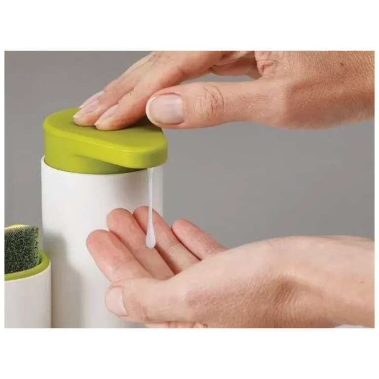 Multifunkciós folyékony szappan/mosogatószer-adagoló tárolókkal