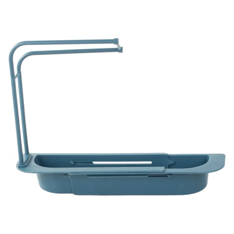 Konyhai mosogatószer, törölköző és szivacstartó, összecsukható, 50x27x8,5 cm, kék