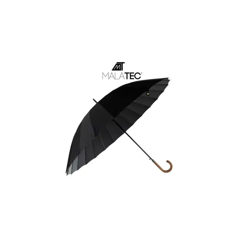 Malatec Nagyméretű esernyő 24 vezetékes, 124 cm, fekete