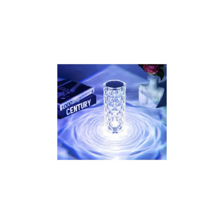 Érintésérzékeny, távirányítós akril kristálylápma fényvetítővel, 16 színnel, 1W, 9x21 cm