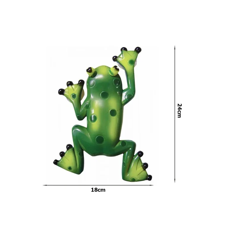 Tapadókorongos hőmérő, béka alakú, zöld, 24x18x3 cm