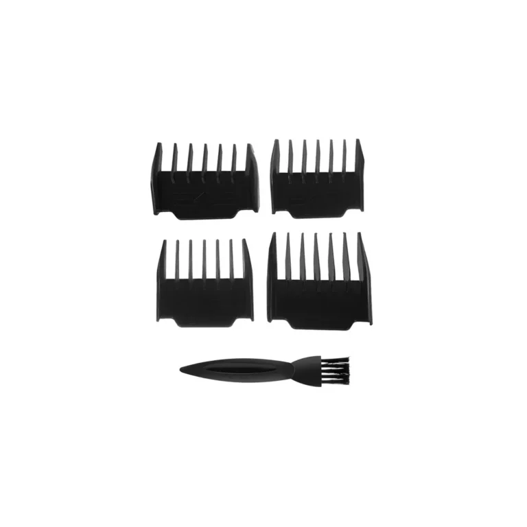 Kisállat szőrnyíró gép, szőrvágó 4 különböző fejjel, 240V, 4,5 / 17 / 3,5 cm, rózsaszín-fekete